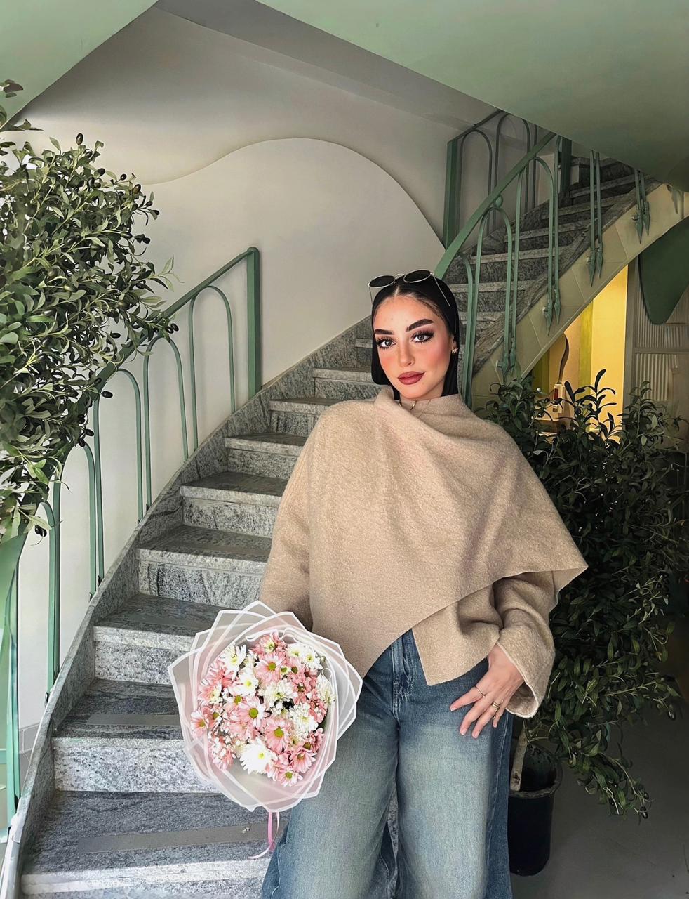 Wool Shawl Jacket – Beige